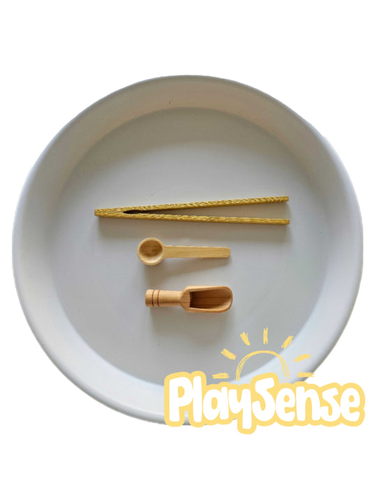 Sensory Play Accessory 3 Piece Tool Kit With Tray